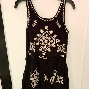 Bohemian black and white dress